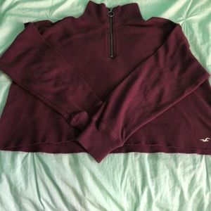 Purple/burgundy quarter zip